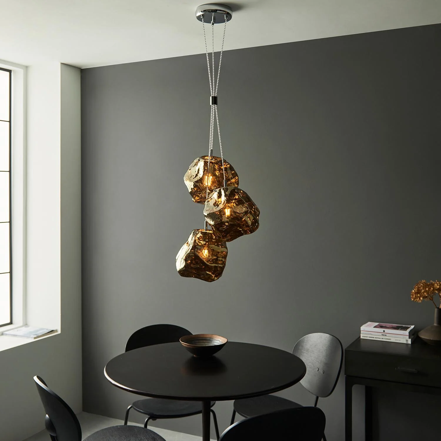 Luxe 3 Bronze ceiling Pendant - Image 3