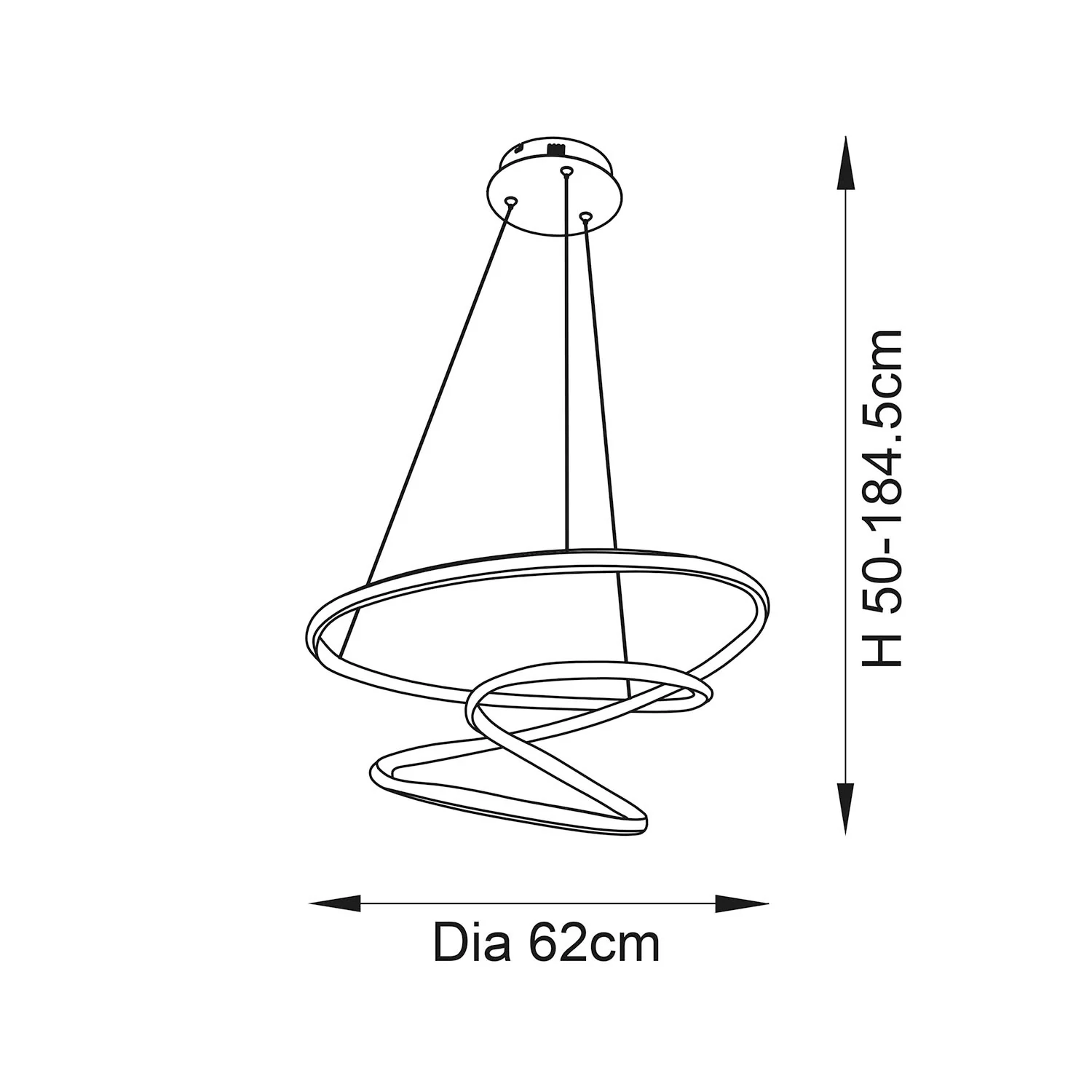Mea Spiral Ceiling Pendant - Image 6