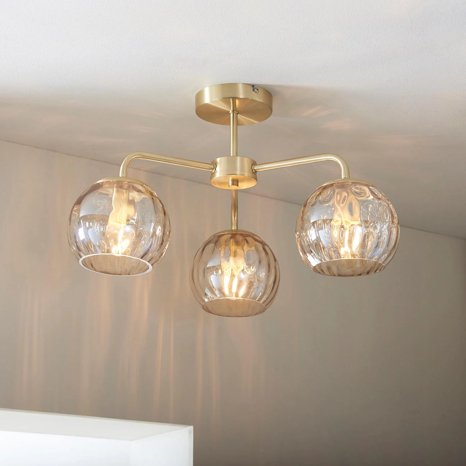 Rose 3 Arm Ceiling Light