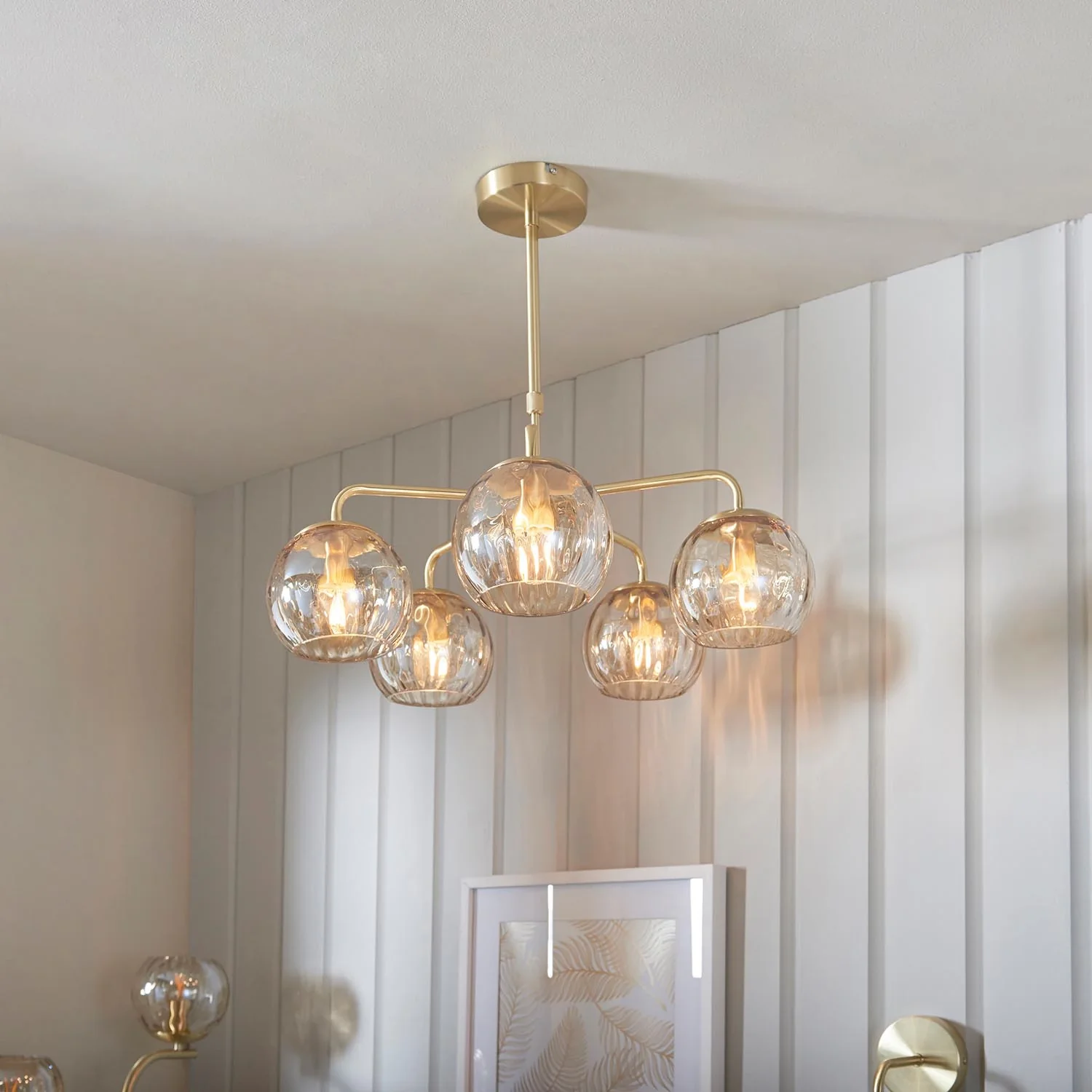 Rose 5 Arm Ceiling Pendant