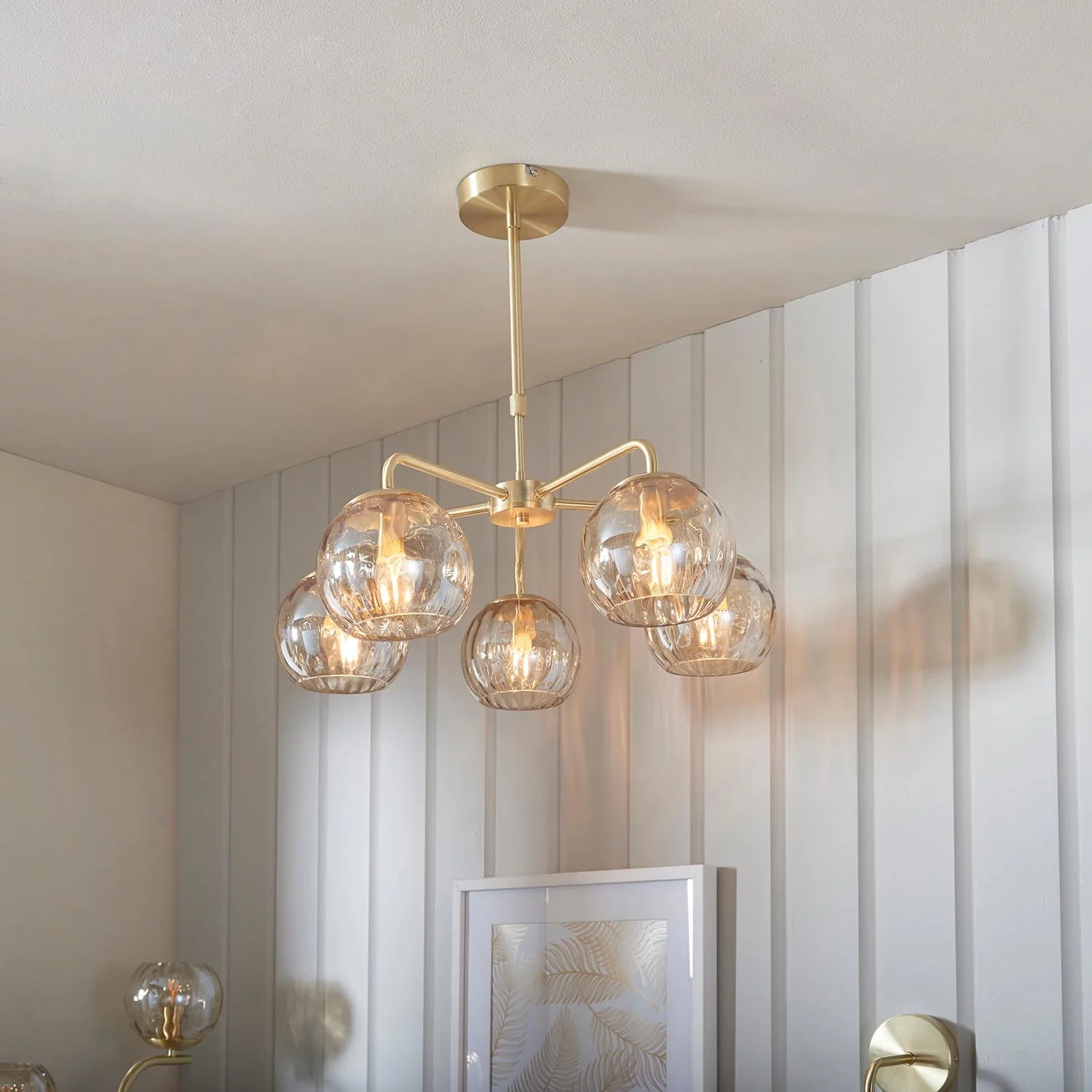 Rose 5 Arm Ceiling Pendant - Image 3