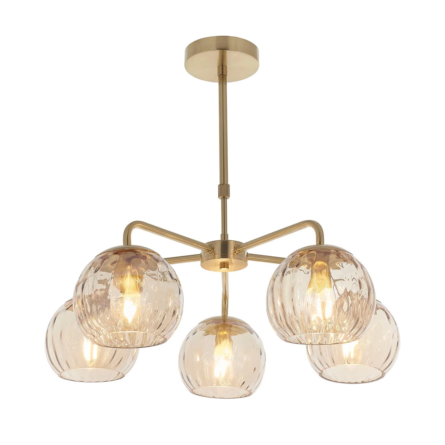 Rose 5 Arm Ceiling Pendant - Image 4